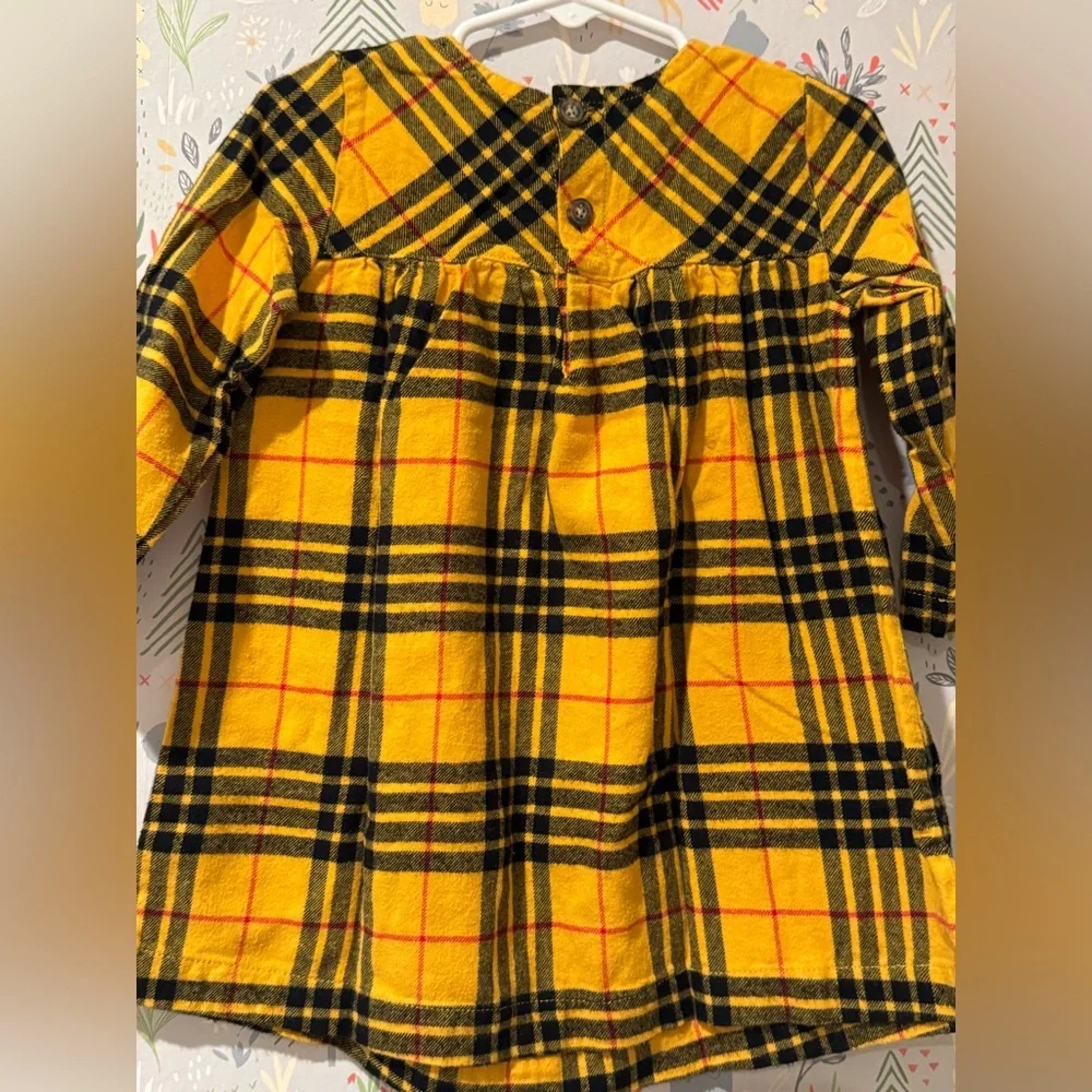 Hanna Andersson Yellow Plaid/Tartan Hanukkah Christmas Dress 2T Yellow Plaid